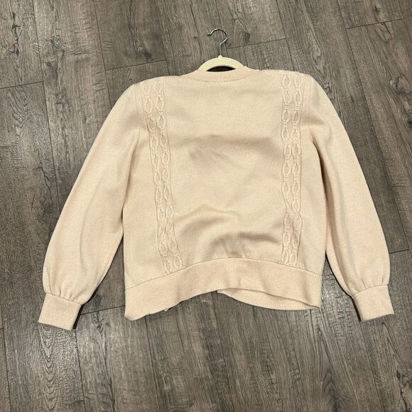 Elegant St. John Beige Women's Skirt & Sweater Set - Picture 6 of 6